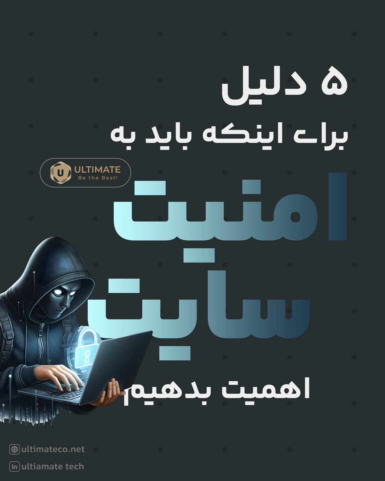 ۵ دلیل برای اینکه چرا باید به امنیت وب سایت اهمیت بدهیم